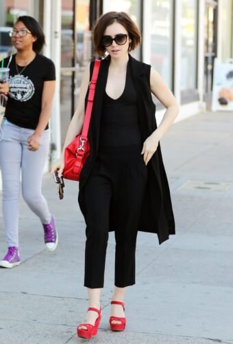 Lily Collins Feet Toes And Soles 884