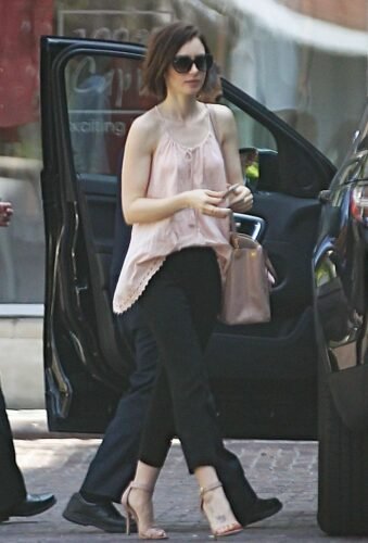 Lily Collins Feet Toes And Soles 917