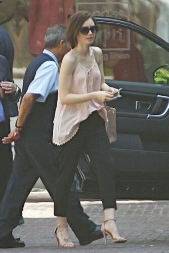 Lily Collins Feet Toes And Soles 918