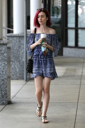 Lily Collins Feet Toes And Soles 968