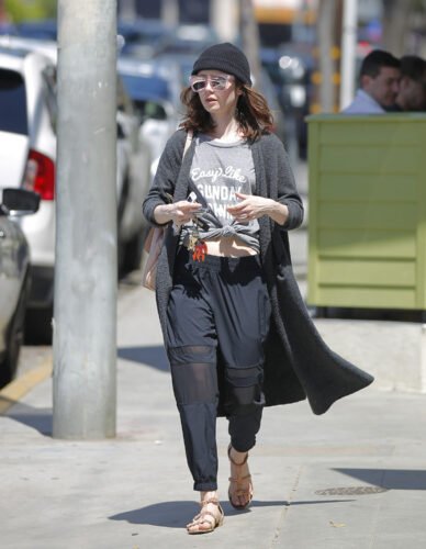 Lily Collins Feet Toes And Soles 1001