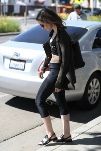 Lily Collins Feet Toes And Soles 1049