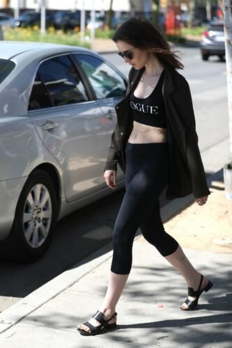 Lily Collins Feet Toes And Soles 1050