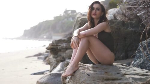 Lily Collins Feet Toes And Soles 1090